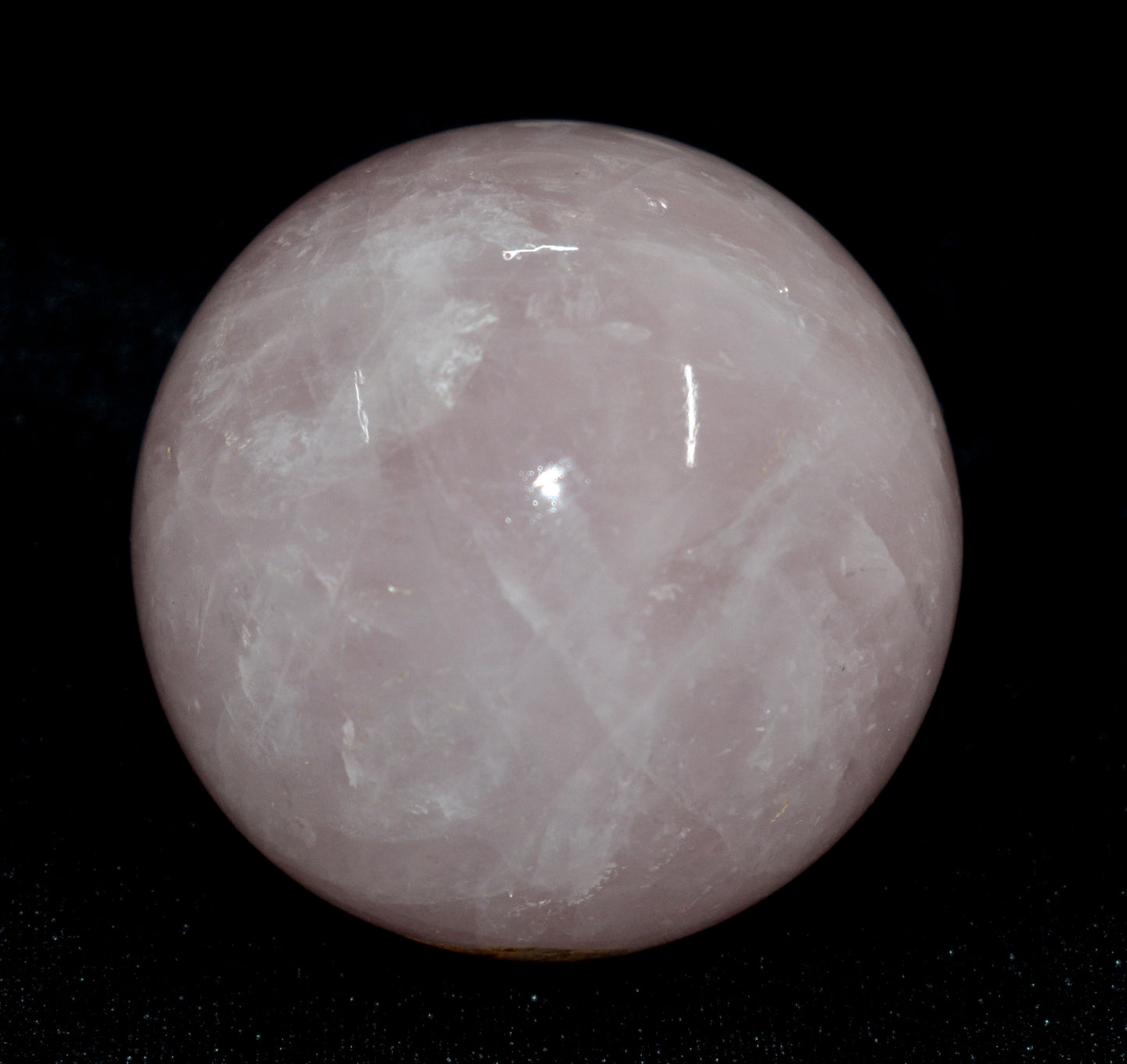 Natural Rose Quartz Round Ball Sphere – Healing Crystal Ball for Love & Heart Chakra - {Weight- 237.00 Gram}