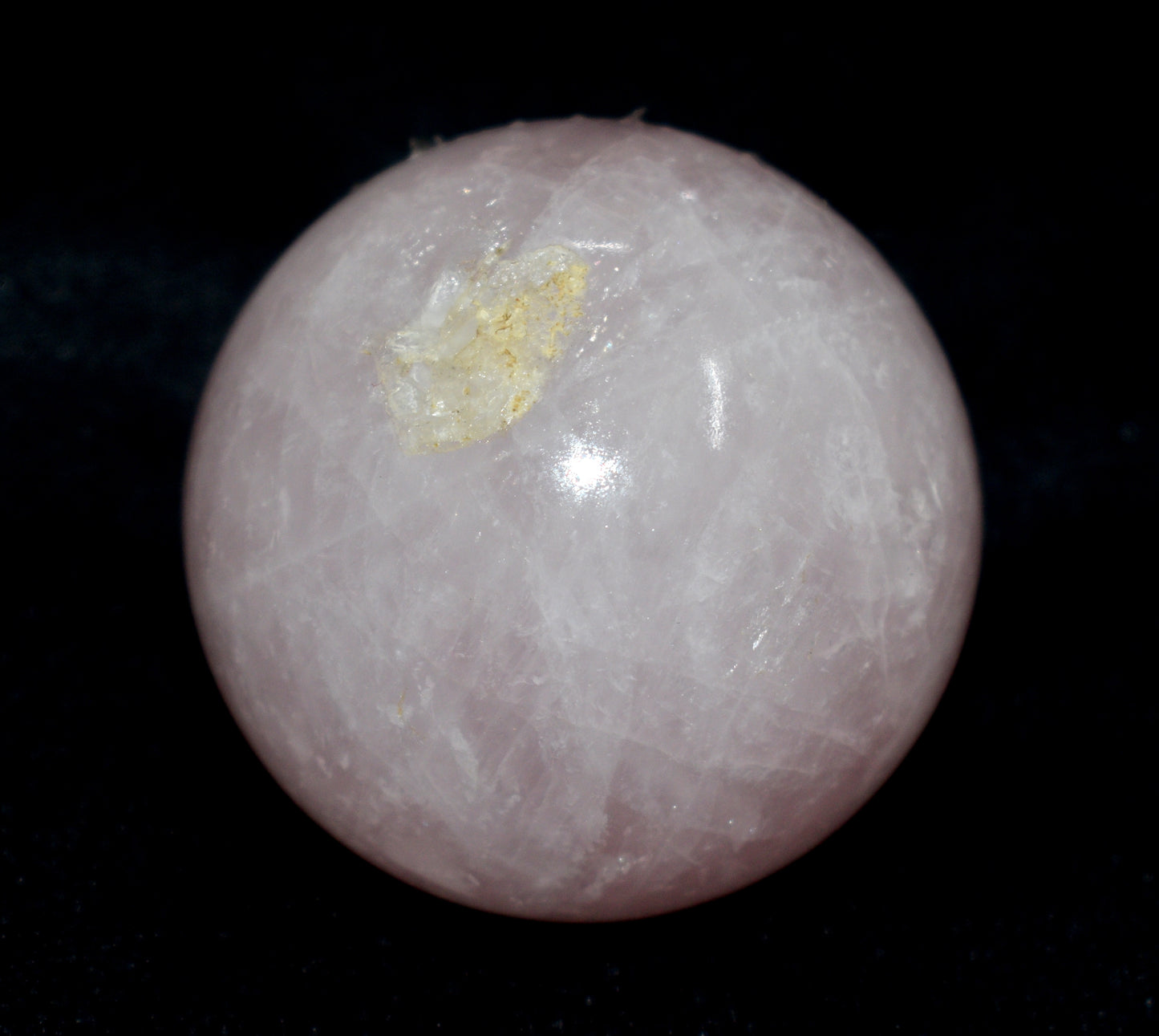 Natural Rose Quartz Round Ball Sphere – Healing Crystal Ball for Love & Heart Chakra - {Weight- 237.00 Gram}