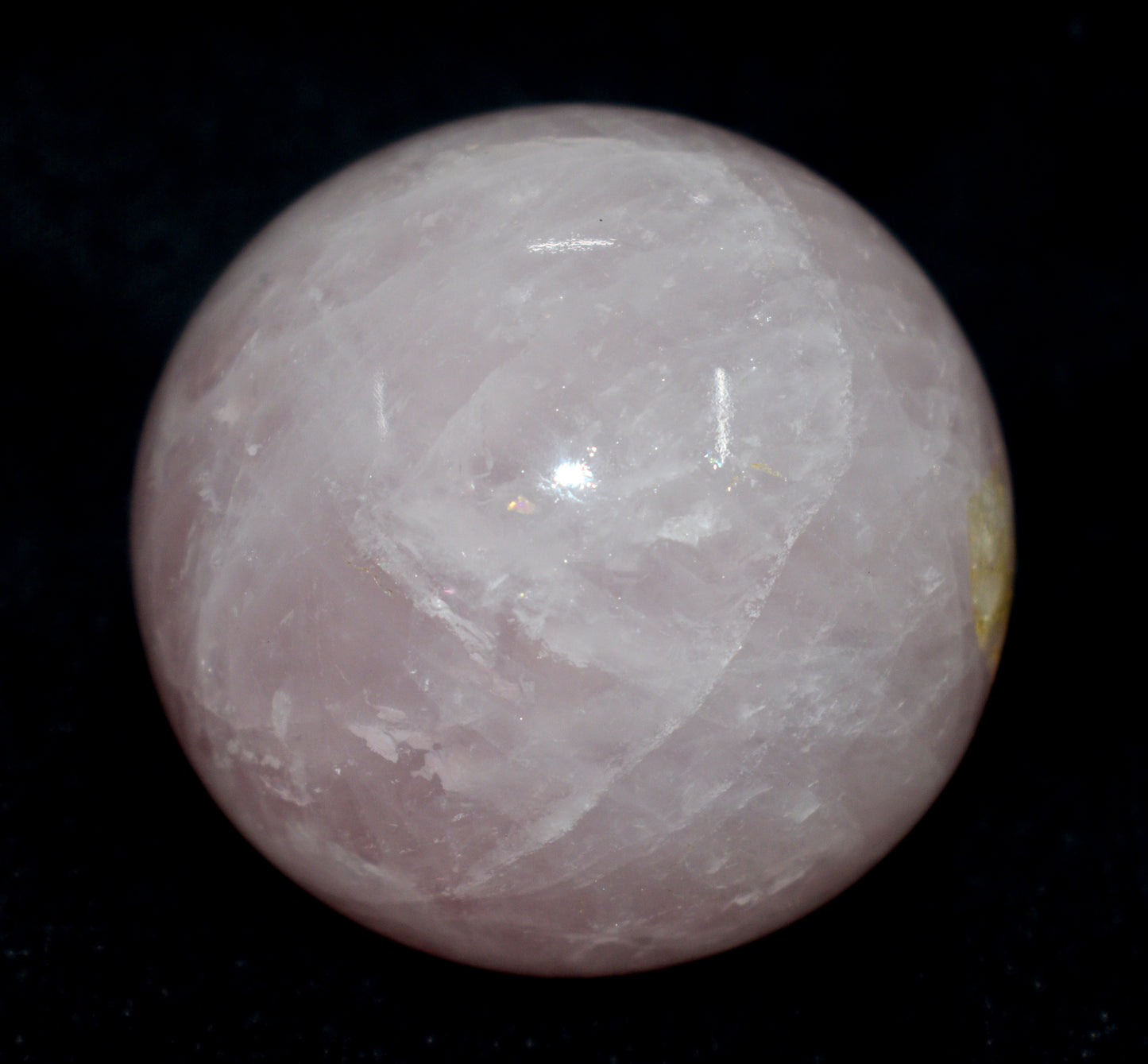 Natural Rose Quartz Round Ball Sphere – Healing Crystal Ball for Love & Heart Chakra - {Weight- 237.00 Gram}