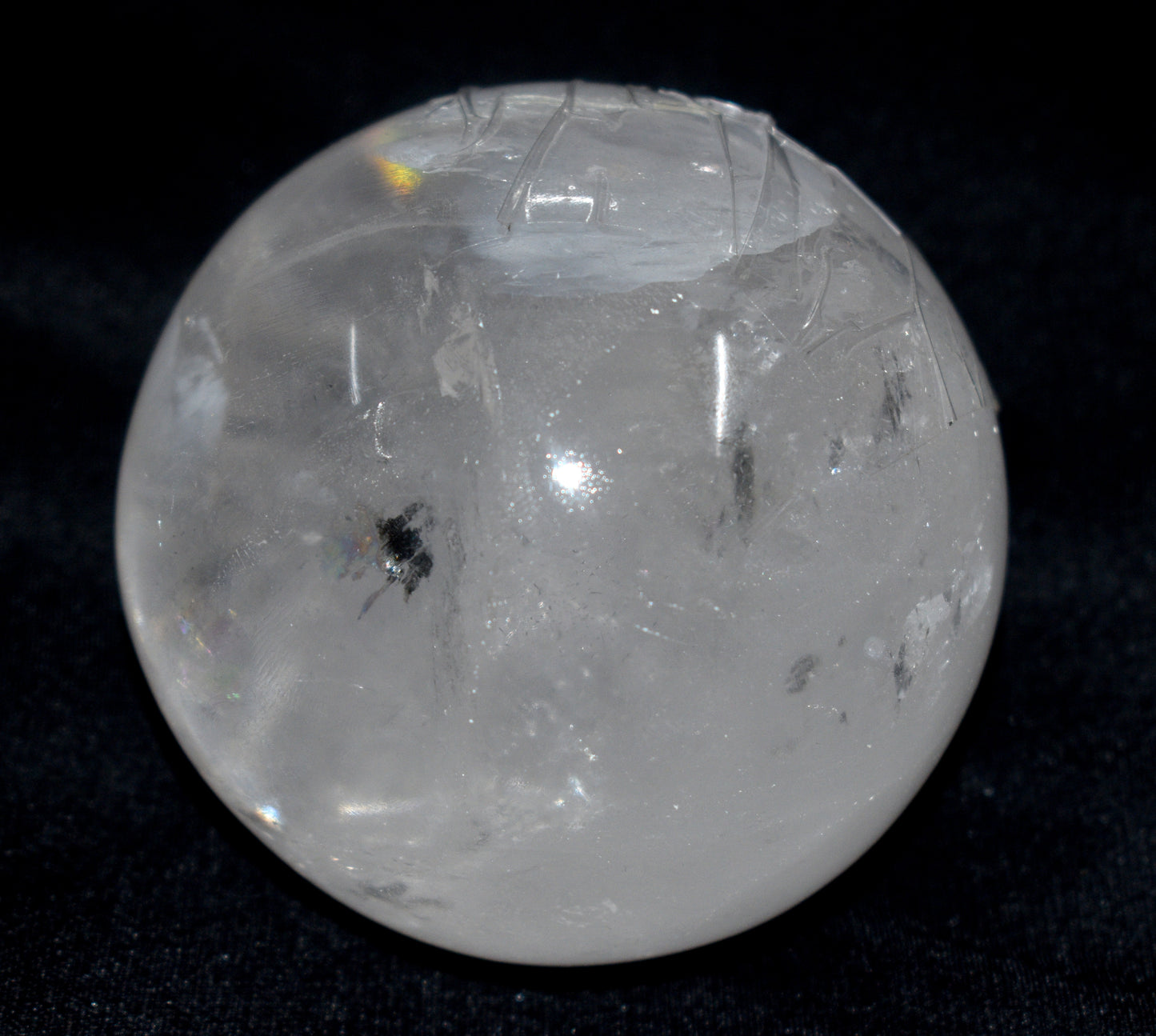 Natural Crystal Quartz Round Ball Sphere – Polished Healing Ball for Energy & Meditation - {Weight- 915.00 Gram}