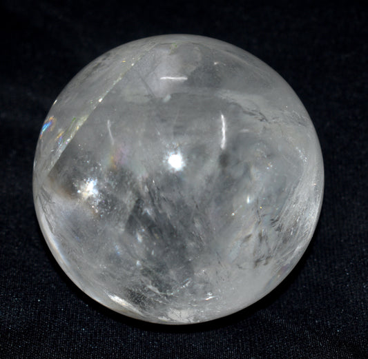 Crystal Quartz Round Ball Sphere – Polished Healing Ball for Energy & Meditation - {Weight- 666.00 Gram}