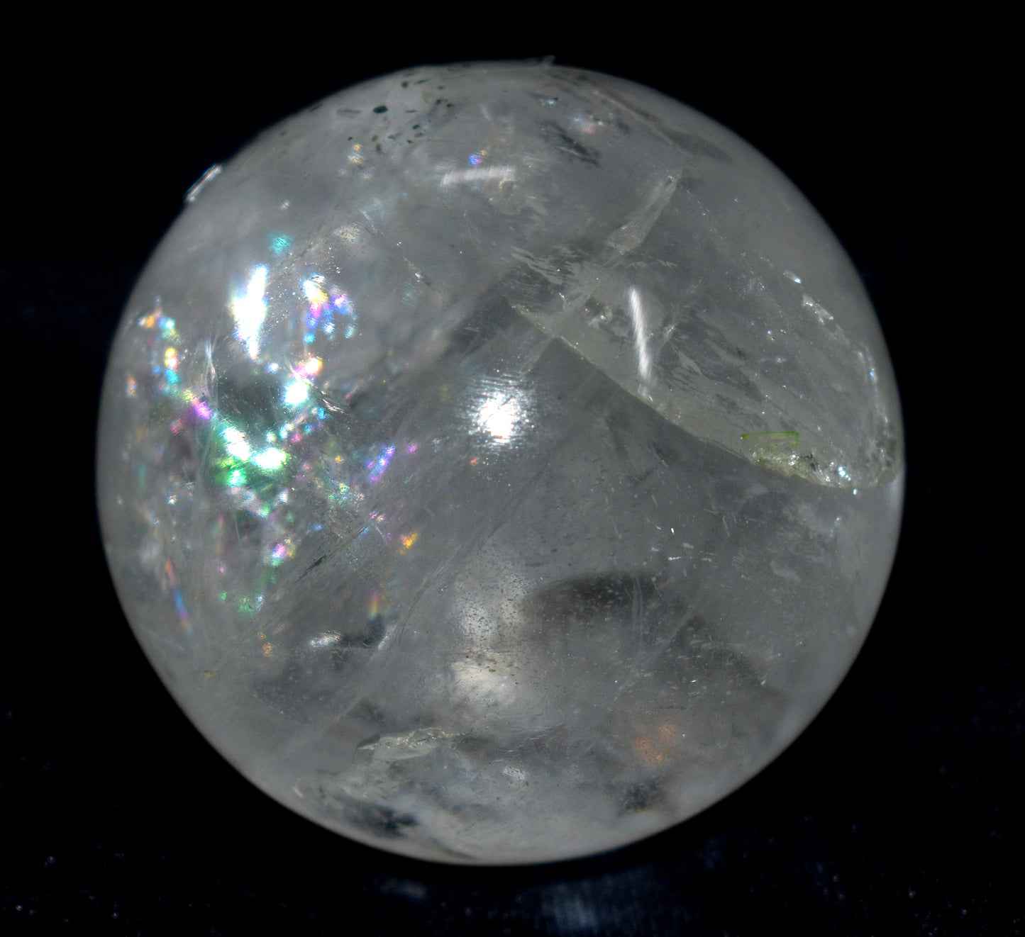 Crystal Quartz Round Ball Sphere – Polished Healing Ball for Energy & Meditation - {Weight- 666.00 Gram}