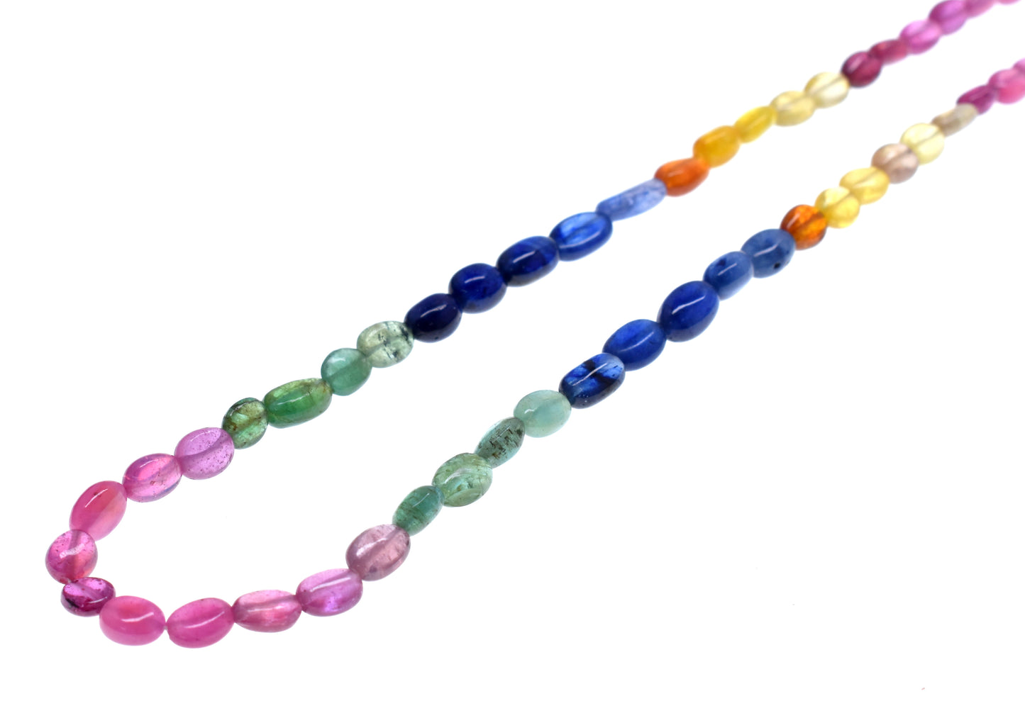 Multi Sapphire Oval Mani shape Beaded Beads Sapphire Gemstone approx. per line 58 ct 14.5 Inches