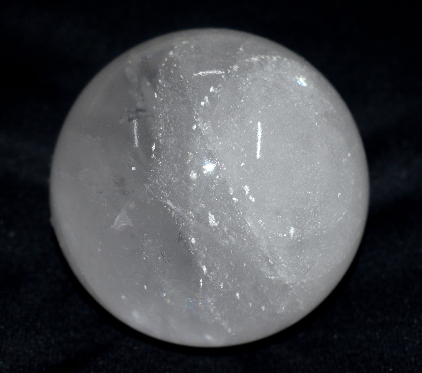Beautiful Crystal Quartz Round Ball Sphere – Polished Healing Ball for Energy & Meditation - {Weight- 802.00 Gram}