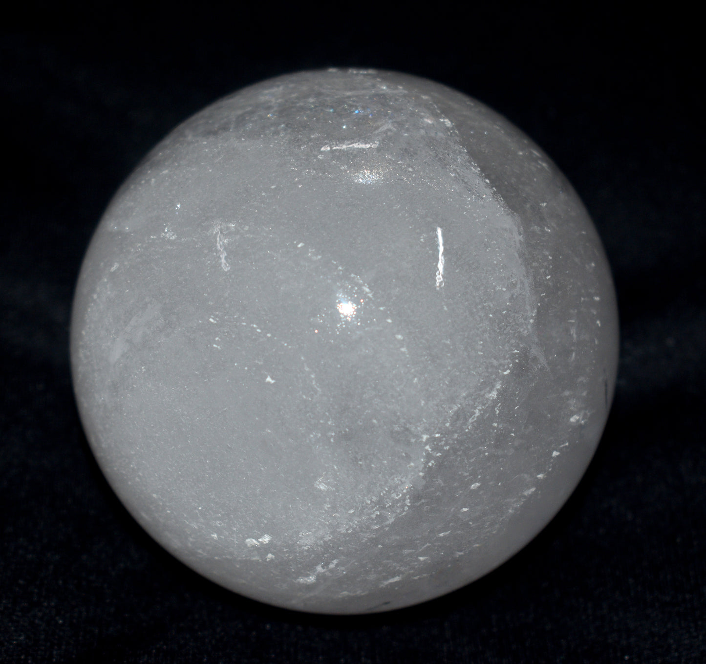 Beautiful Crystal Quartz Round Ball Sphere – Polished Healing Ball for Energy & Meditation - {Weight- 802.00 Gram}