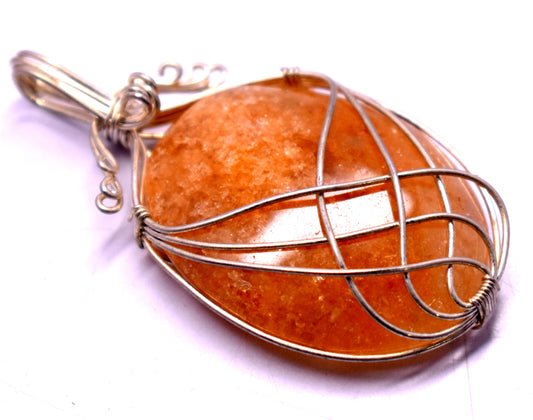 Sunstone Wire Wrapped Pendent