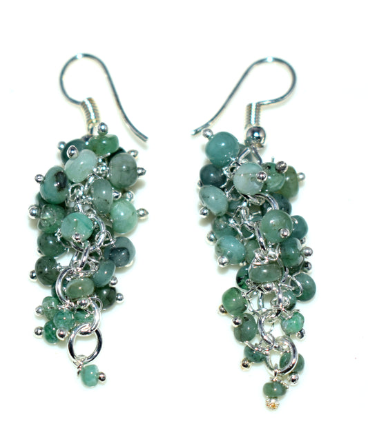 Beautiful Emerald Ear Hanging, {Earrings}