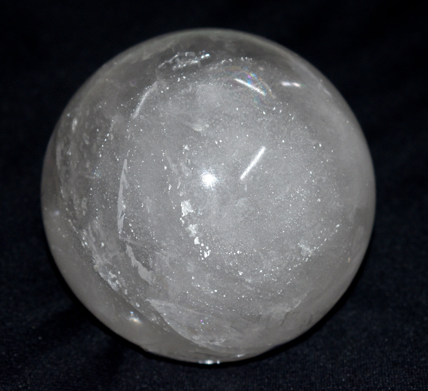 Natural Crystal Quartz Round Ball Sphere – Polished Healing Ball for Energy & Meditation - {Weight- 1.213 Kg}