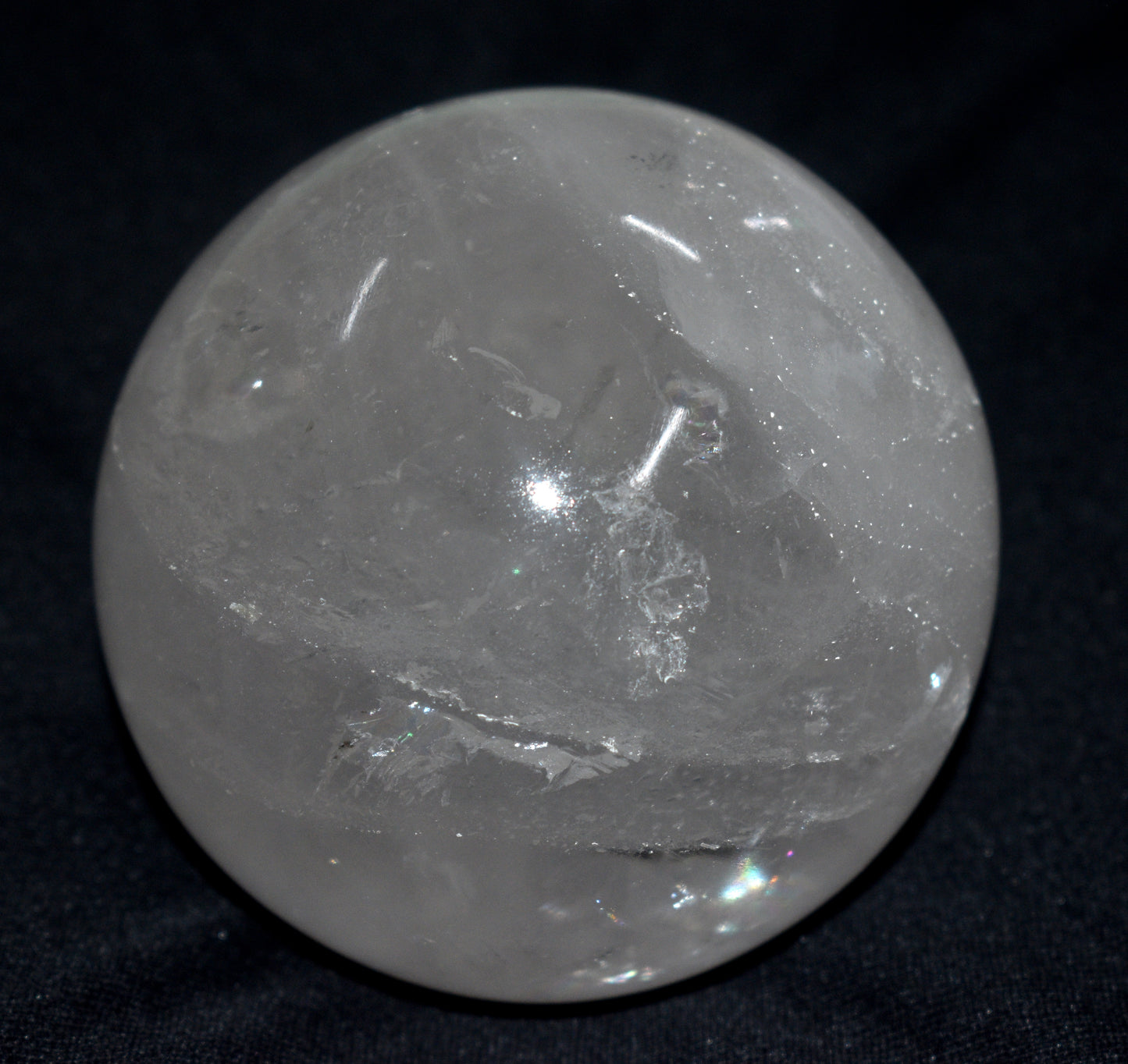 Natural Crystal Quartz Round Ball Sphere – Polished Healing Ball for Energy & Meditation - {Weight- 1.213 Kg}