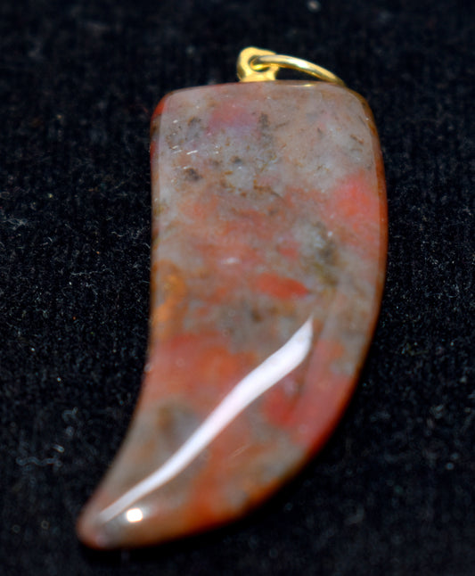 Red Brecciated Jasper Cabochon Pendent,