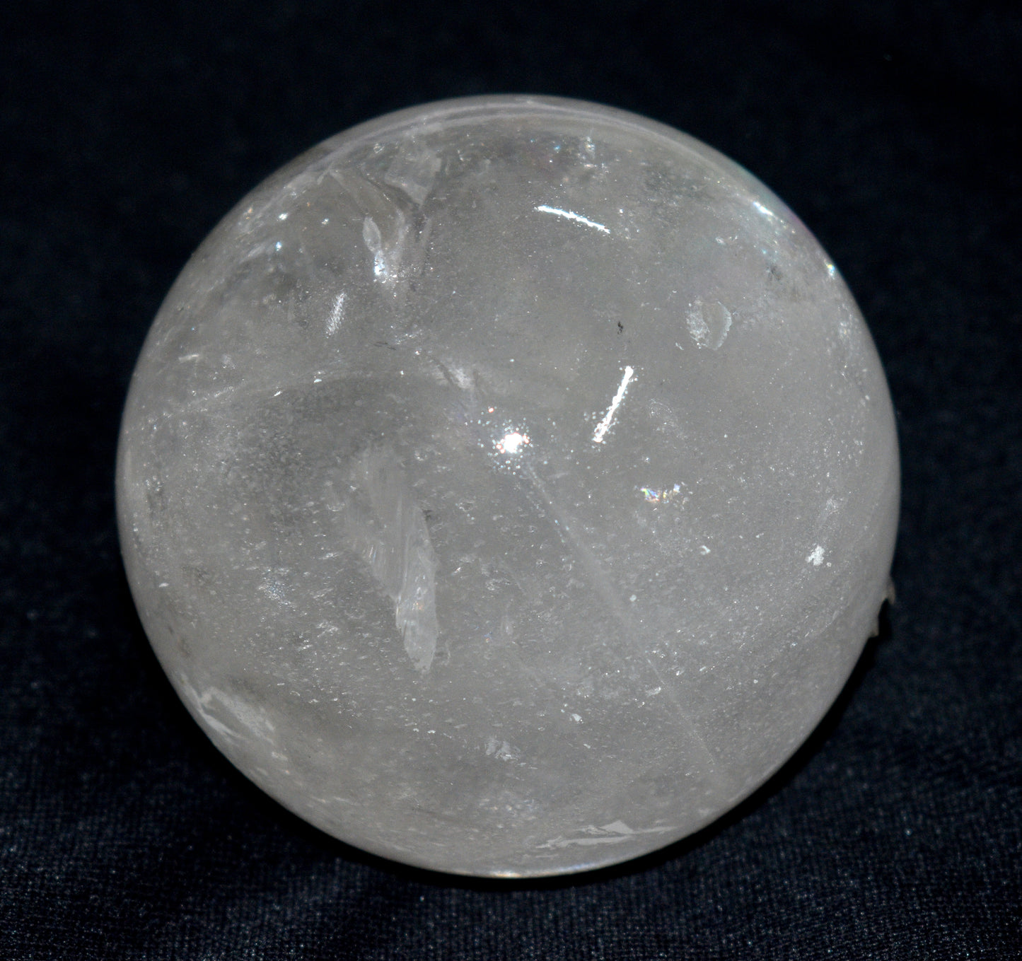 Natural Crystal Quartz Round Ball Sphere – Polished Healing Ball for Energy & Meditation - {Weight- 731.00 Gram}