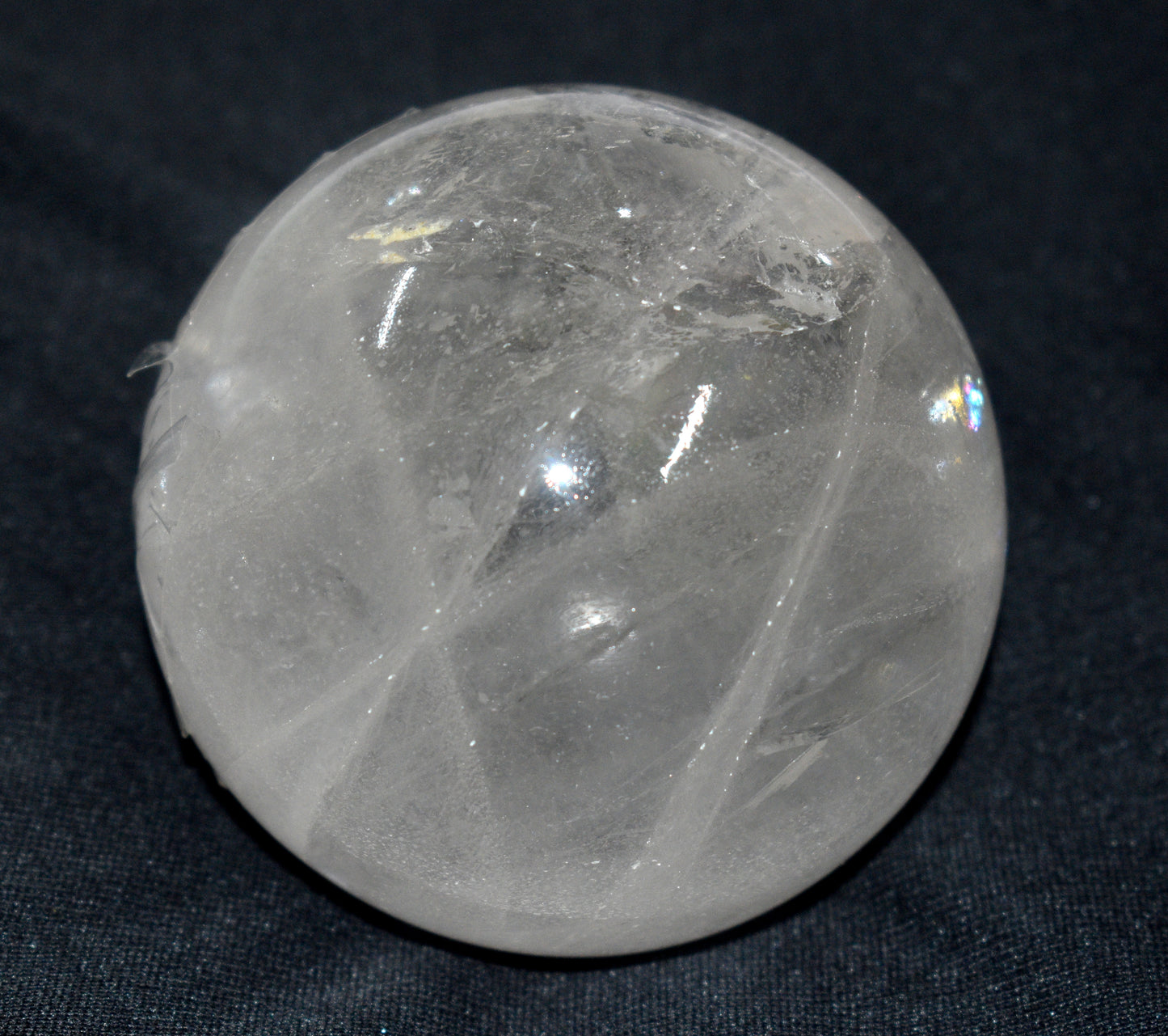 Natural Crystal Quartz Round Ball Sphere – Polished Healing Ball for Energy & Meditation - {Weight- 731.00 Gram}
