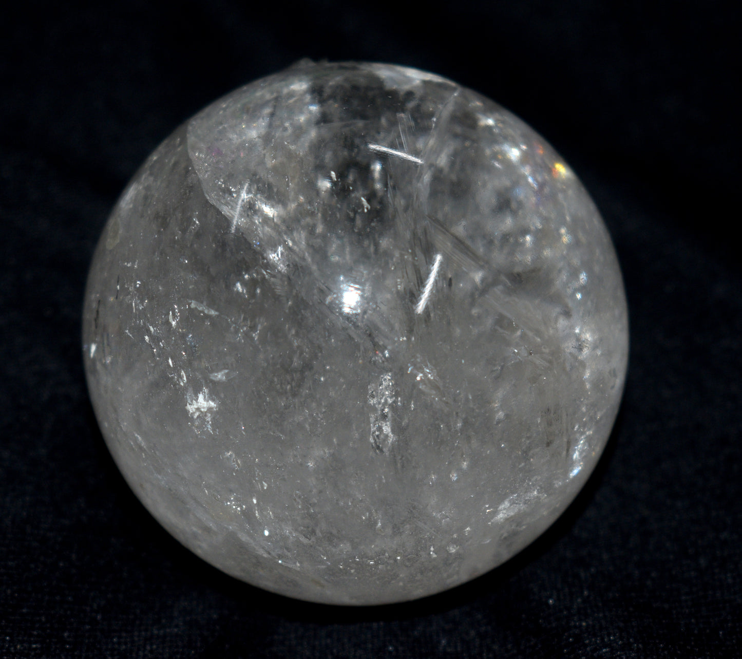 Crystal Quartz Round Ball Sphere – Polished Healing Ball for Energy & Meditation - {Weight- 459.00 Gram}