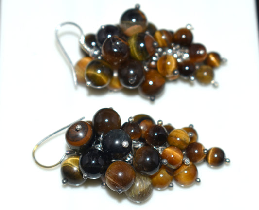 Tiger Eye Ear Hanging, {Earrings}