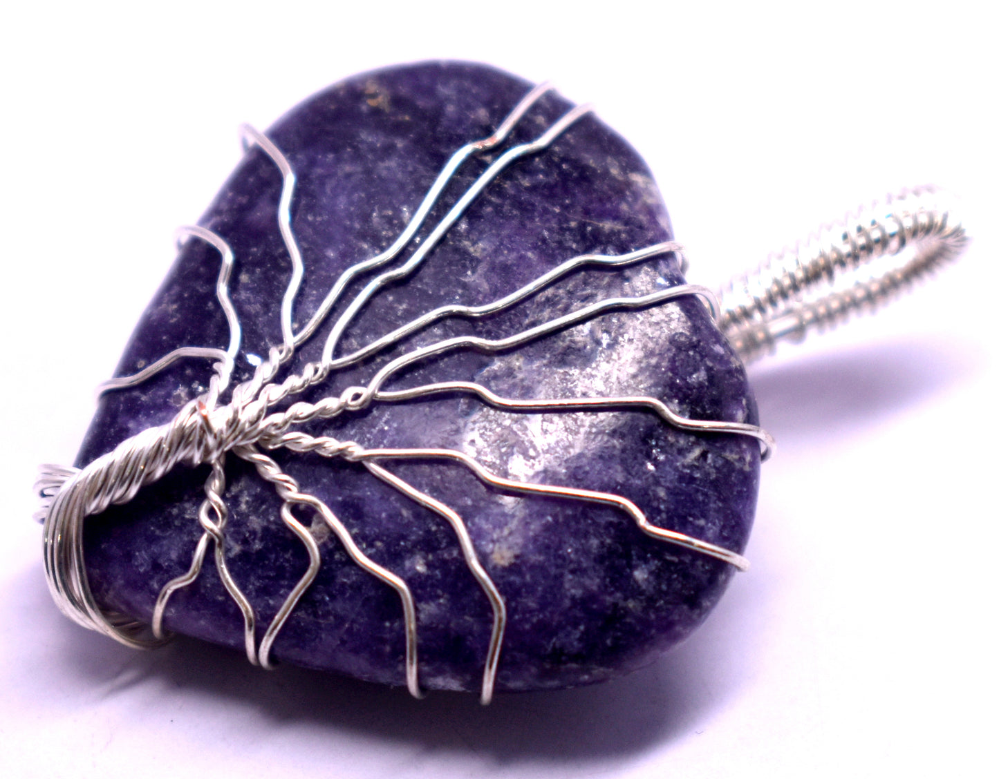 Lepidolite Wire Pendent