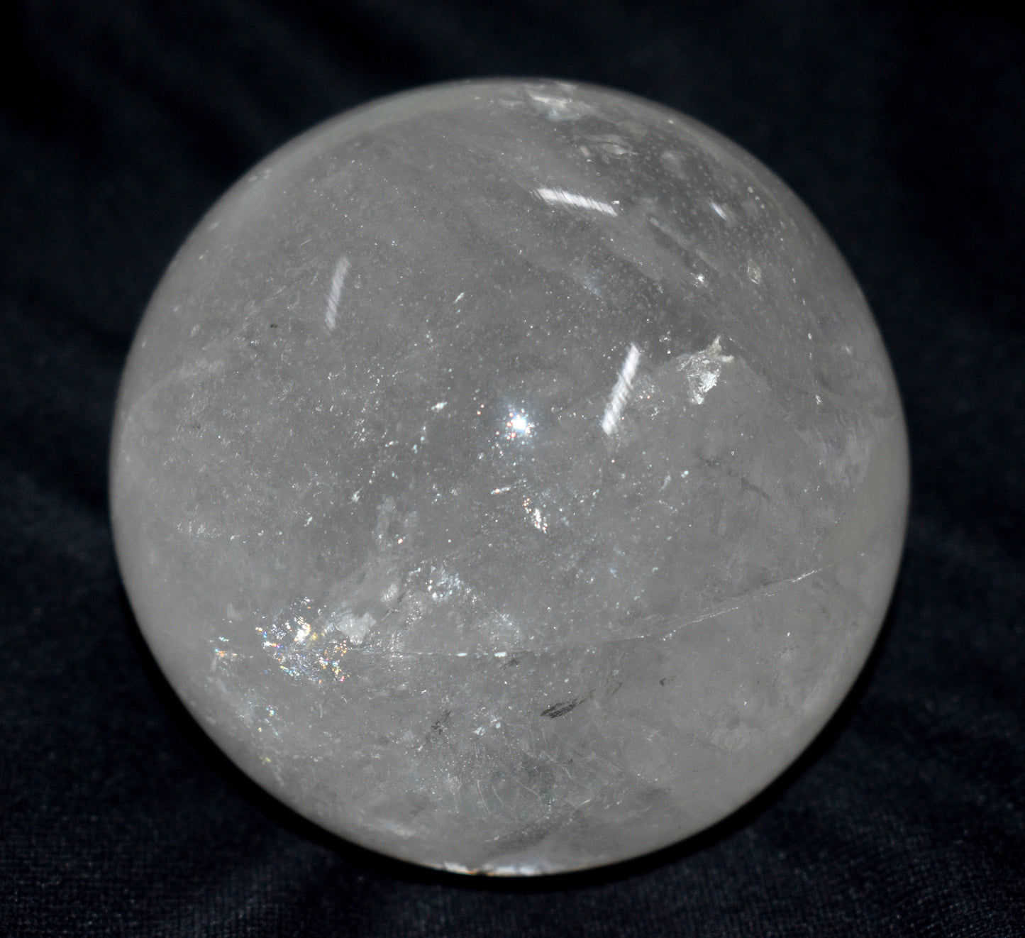 Crystal Quartz Round Ball Sphere – Polished Healing Ball for Energy & Meditation - {Weight- 975.00 Gram}
