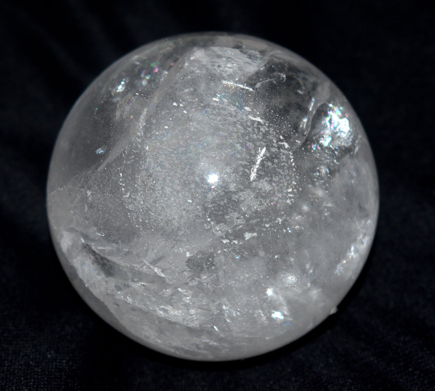 Natural Crystal Quartz Round Ball Sphere – Polished Healing Ball for Energy & Meditation - {Weight- 674.00 Gram}