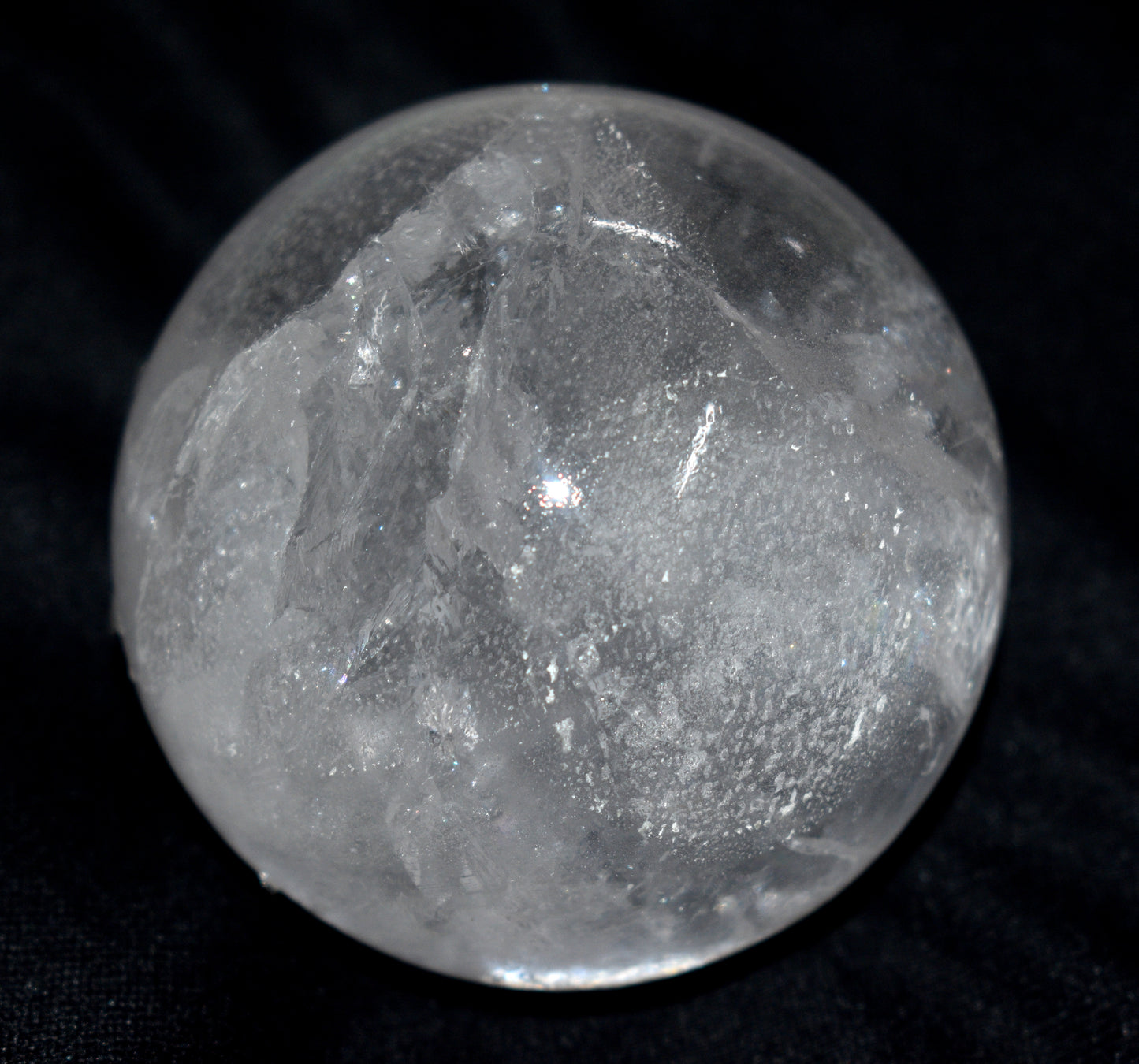 Natural Crystal Quartz Round Ball Sphere – Polished Healing Ball for Energy & Meditation - {Weight- 674.00 Gram}