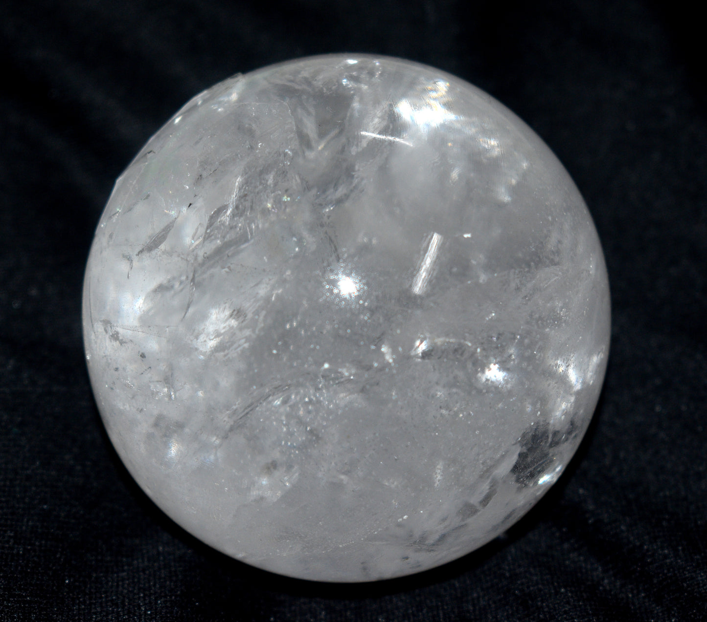 Natural Crystal Quartz Round Ball Sphere – Polished Healing Ball for Energy & Meditation - {Weight- 674.00 Gram}