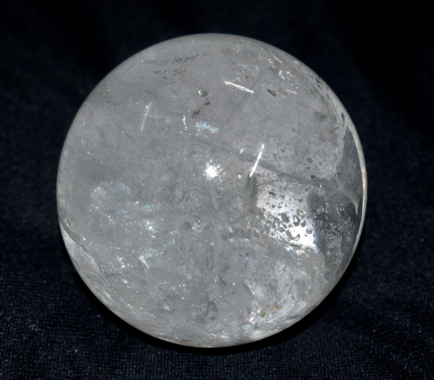 Beautiful Crystal Quartz Round Ball Sphere – Polished Healing Ball for Energy & Meditation - {Weight- 489.00 Gram}