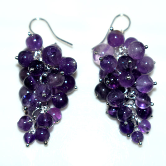 Amethyst Ear Hanging, {Earrings}