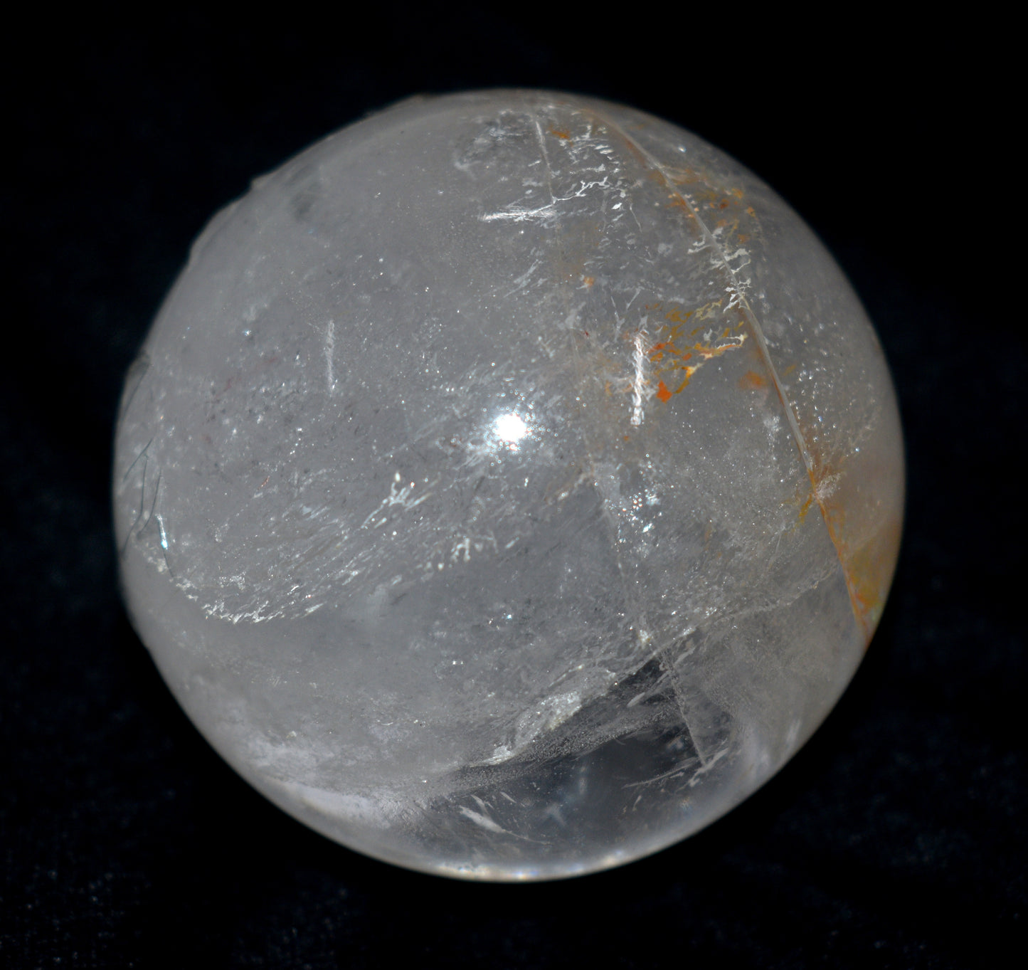 Crystal Quartz Round Ball Sphere – Polished Healing Ball for Energy & Meditation - {Weight- 456.00 Gram}