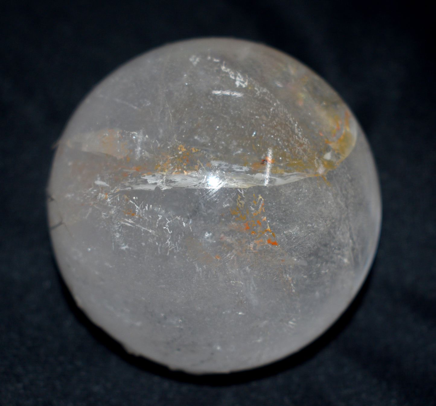 Crystal Quartz Round Ball Sphere – Polished Healing Ball for Energy & Meditation - {Weight- 456.00 Gram}