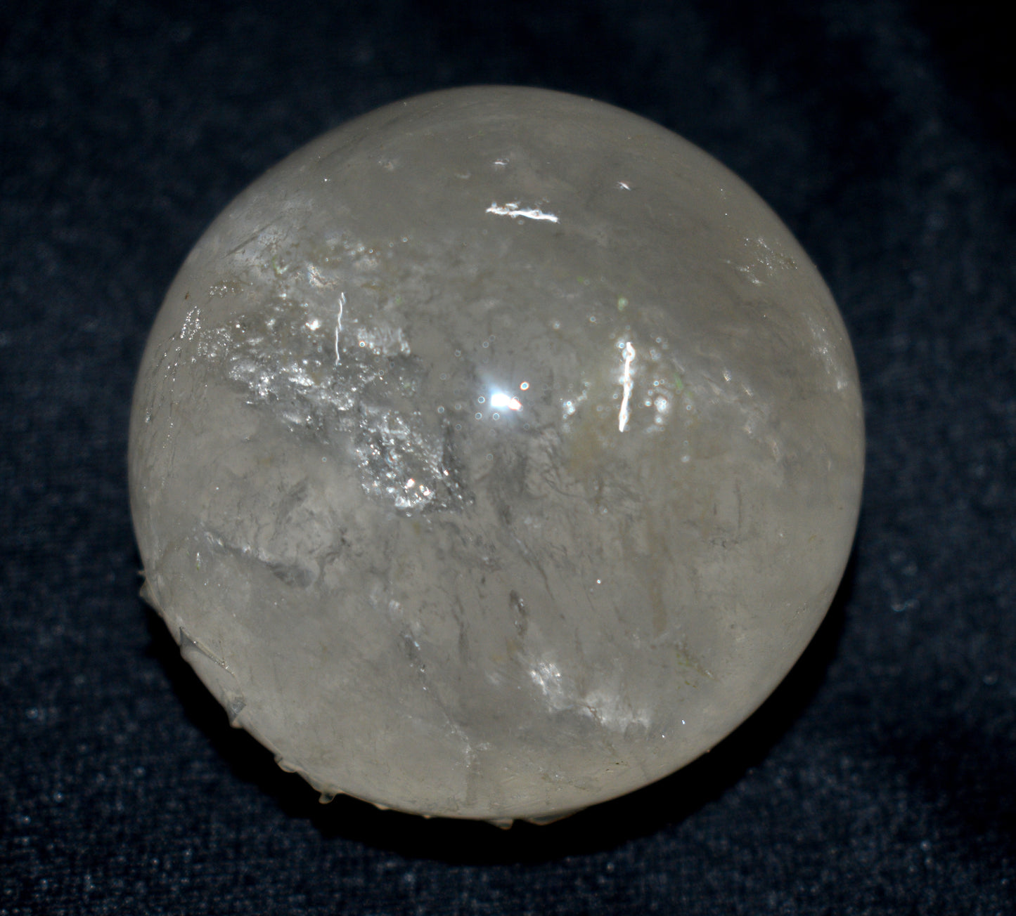 Natural Crystal Quartz Round Ball Sphere – Polished Healing Ball for Energy & Meditation - {Weight- 202.00 Gram}