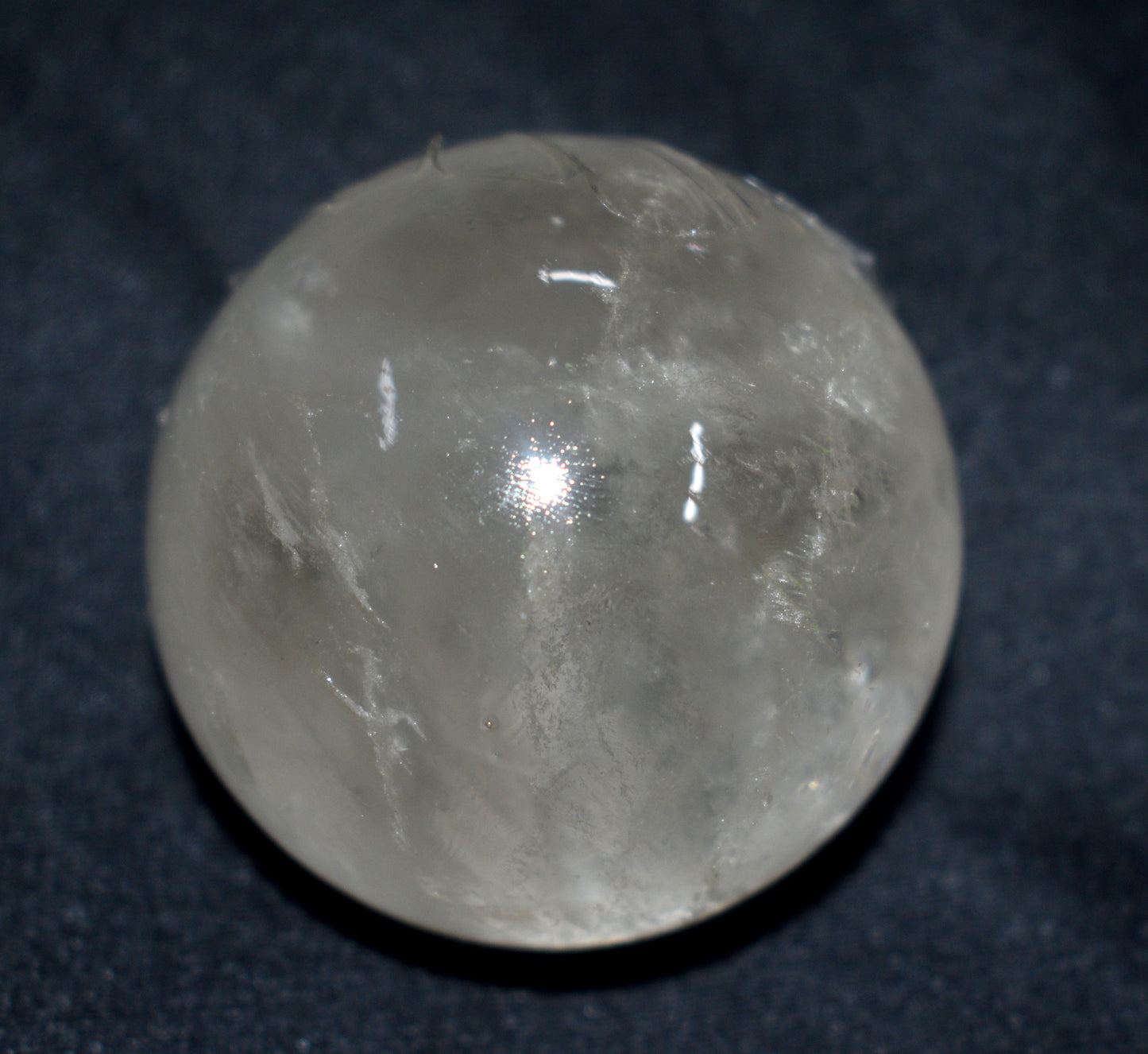 Natural Crystal Quartz Round Ball Sphere – Polished Healing Ball for Energy & Meditation - {Weight- 202.00 Gram}