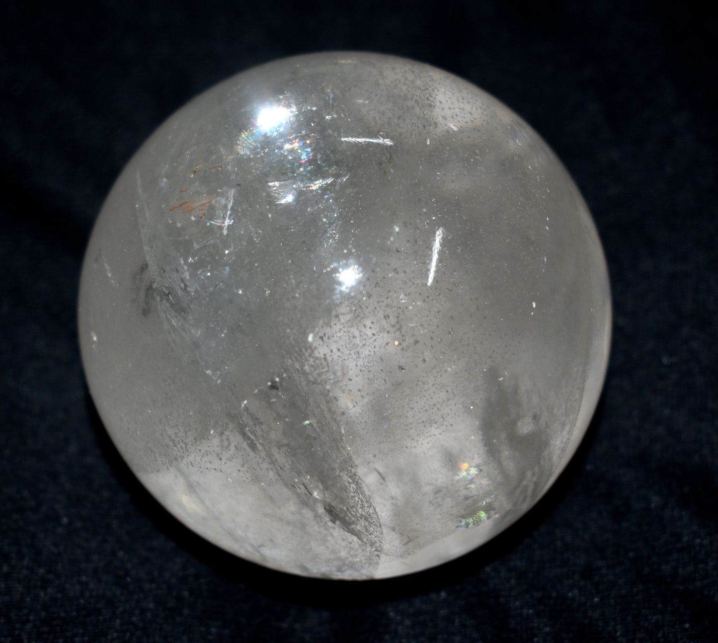 Beautiful Crystal Quartz Round Ball Sphere – Polished Healing Ball for Energy & Meditation - {Weight- 490.00 Gram}