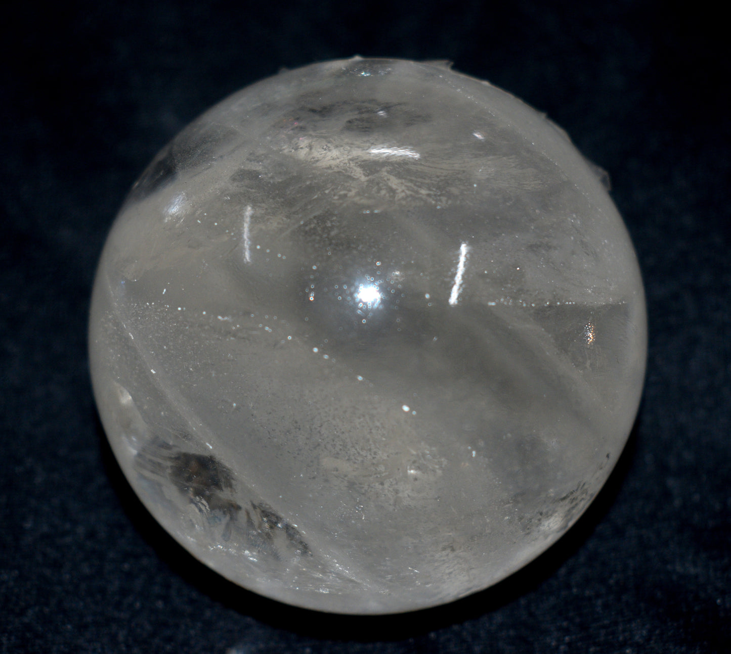 Beautiful Crystal Quartz Round Ball Sphere – Polished Healing Ball for Energy & Meditation - {Weight- 490.00 Gram}