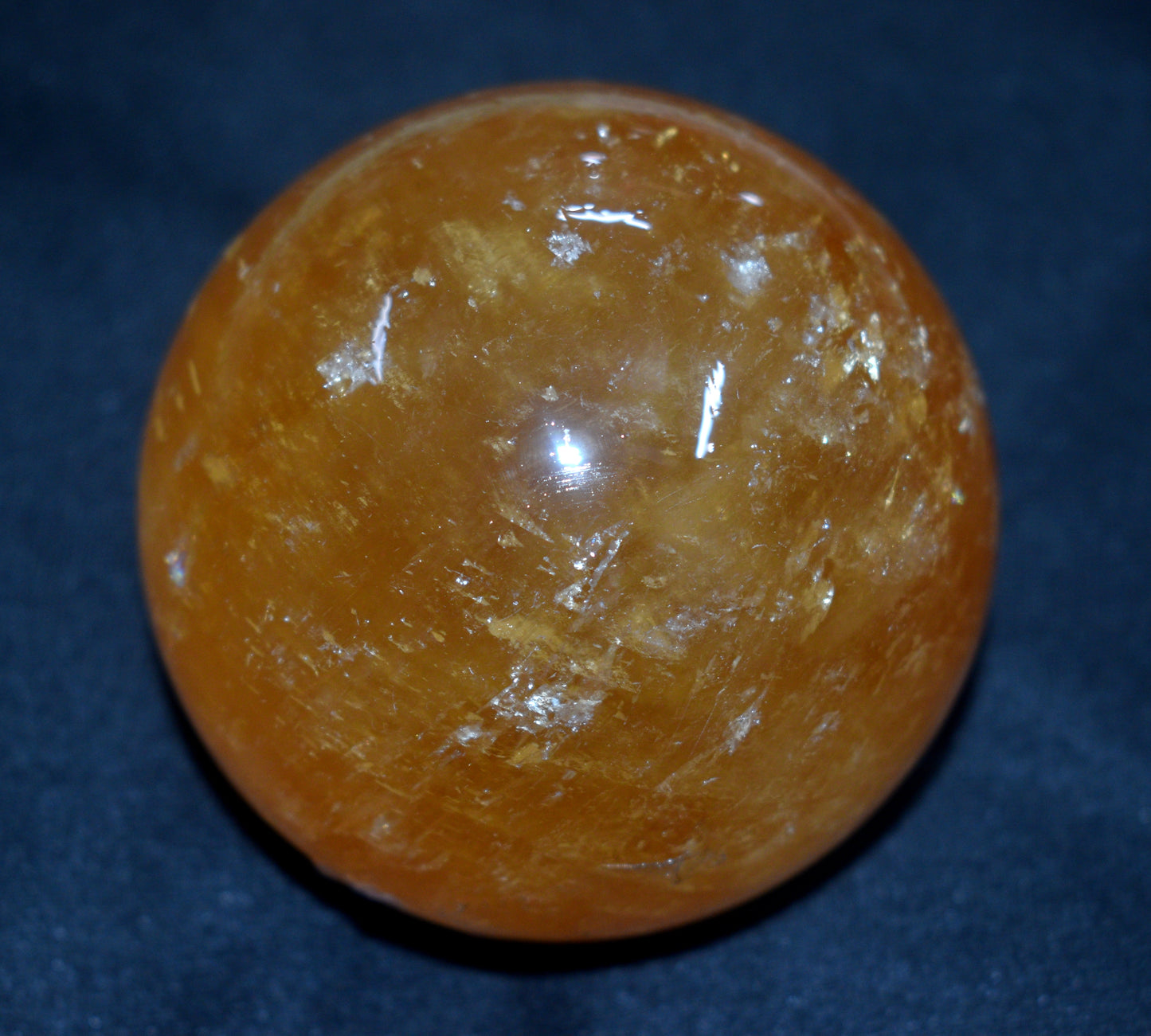 Yellow Calcite Round Ball Sphere – Healing Crystal Ball for Energy & Chakra Balancing - {Weight- 722.00 Gram}