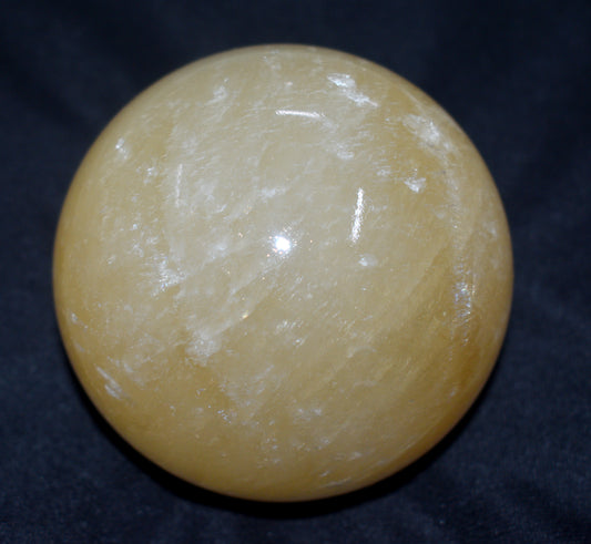 Beautiful Yellow Calcite Round Ball Sphere – Healing Crystal Ball for Energy & Chakra Balancing - {Weight- 1.058 Kg}