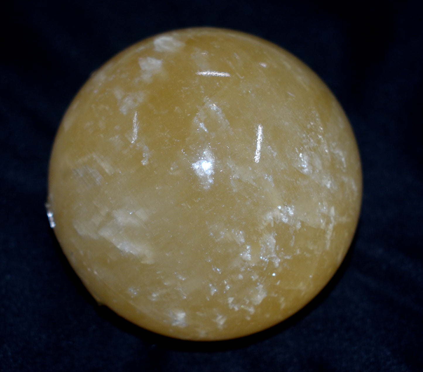 Beautiful Yellow Calcite Round Ball Sphere – Healing Crystal Ball for Energy & Chakra Balancing - {Weight- 1.058 Kg}