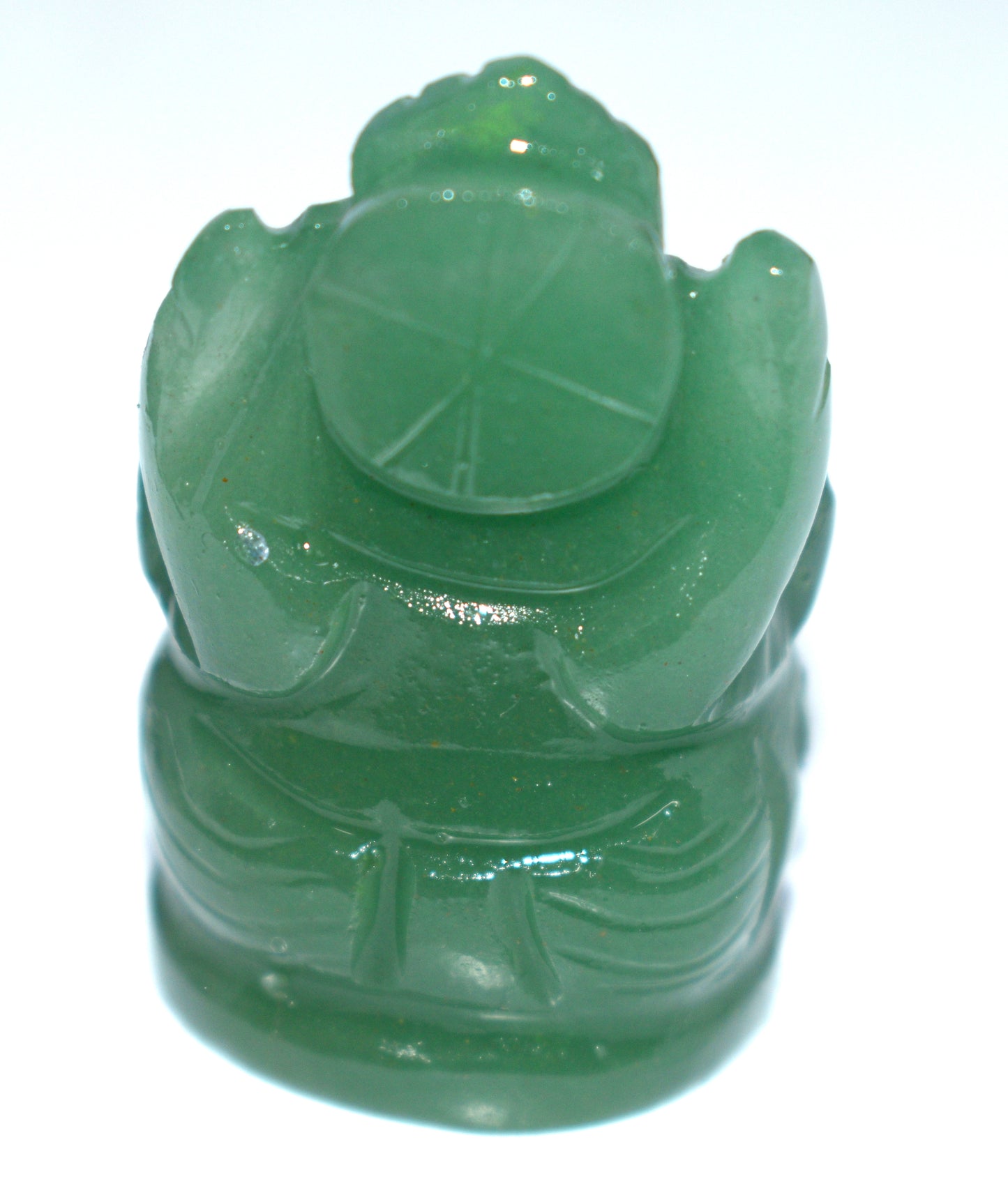 Beautiful Green Jade Lord Ganesh Idol – Abundance, Luck &amp, Harmony, - {Weight-34.00 Gram} - Size- 1.5x1'' inches