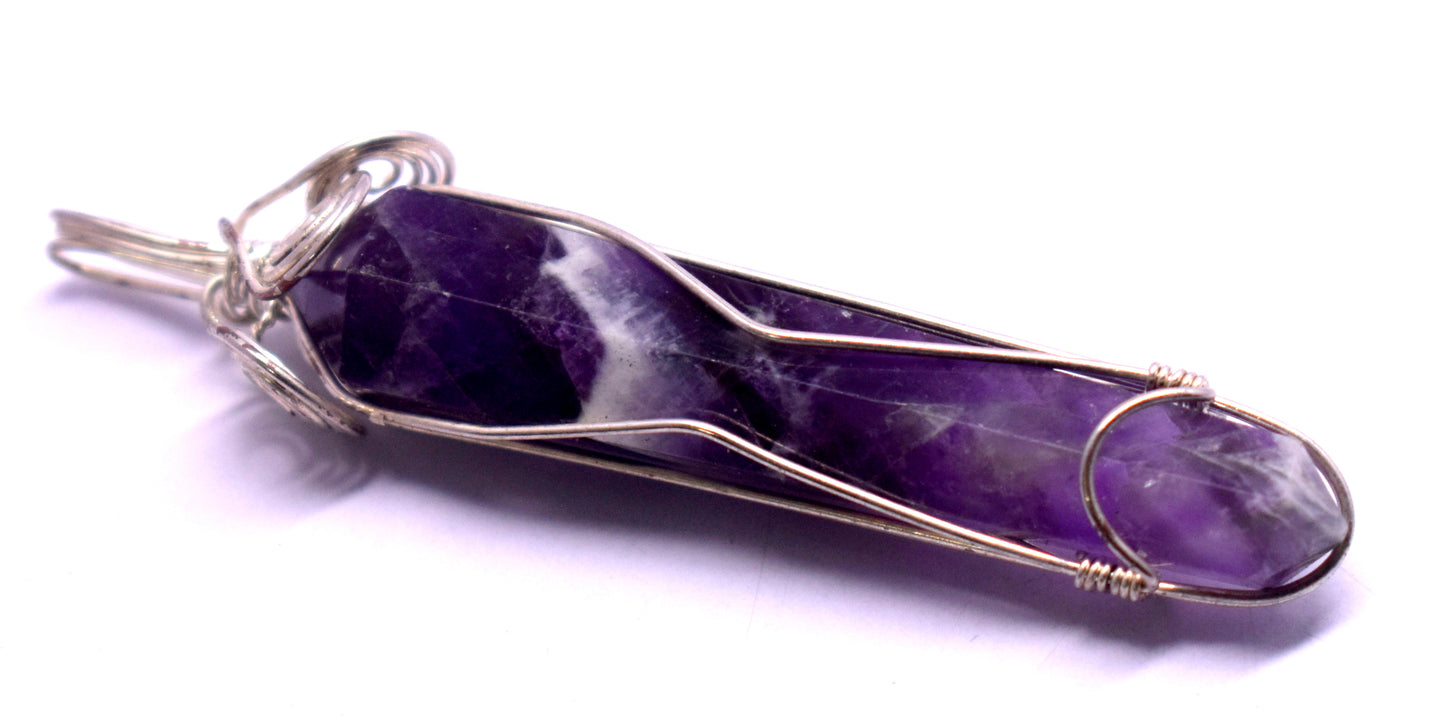 Amethyst Wire Wrapped Pendent