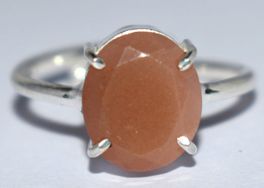 Peach Moonstone Ring