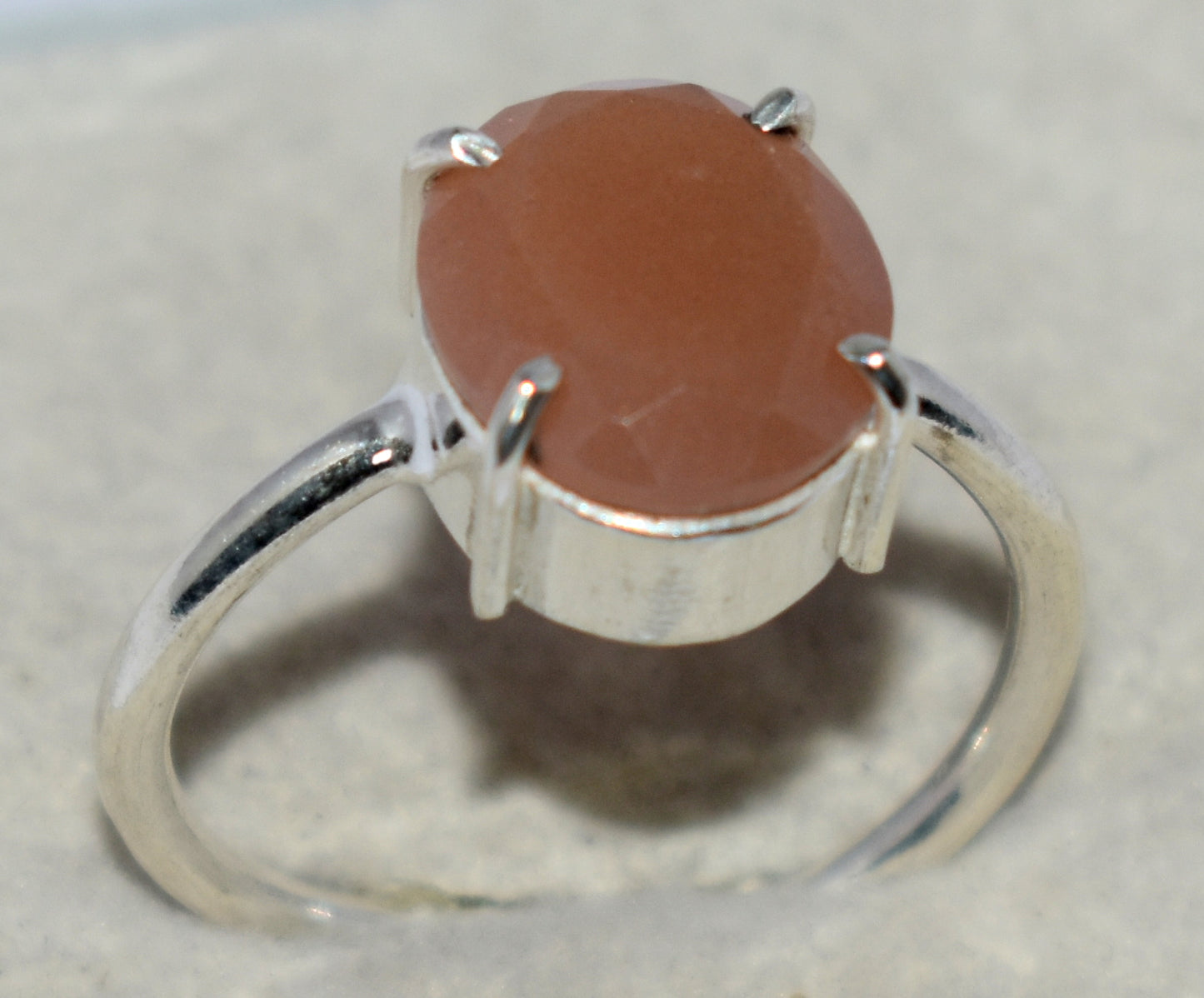 Peach Moonstone Ring