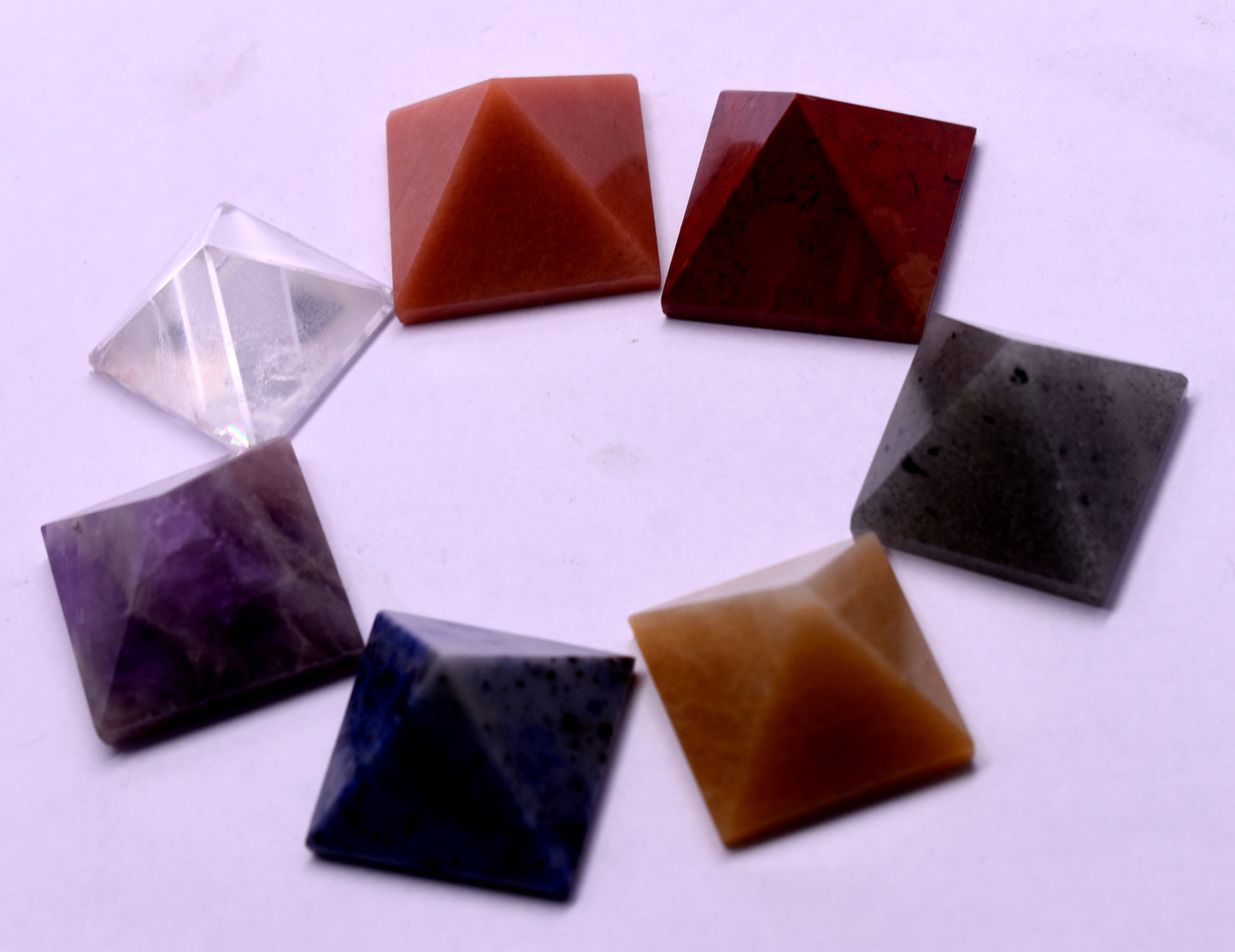 Seven Chakra Stone Pyramid