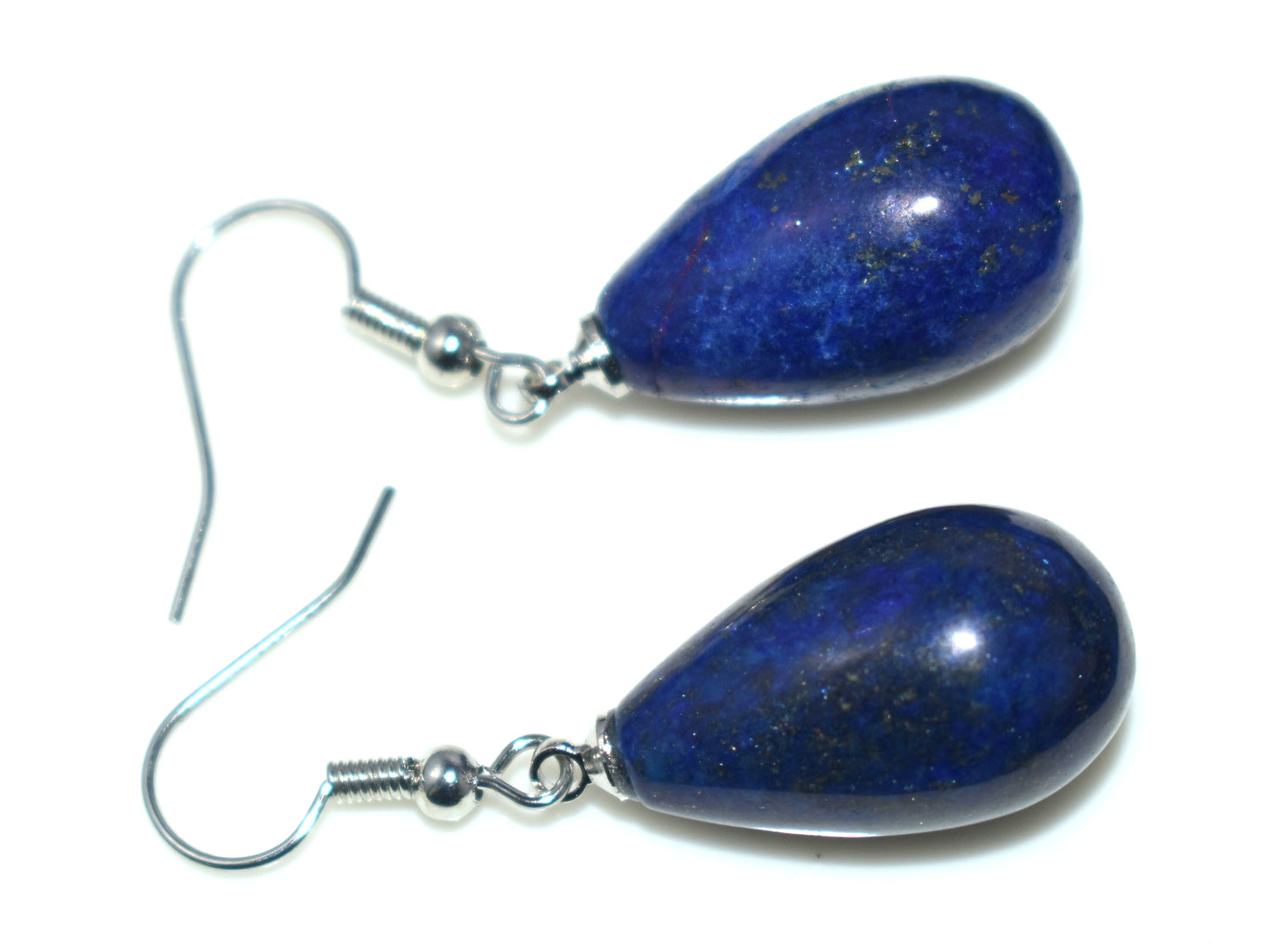 Lapis Lazuli Ear Hangings, {Earrings} {Weight - 11.35 Gram}