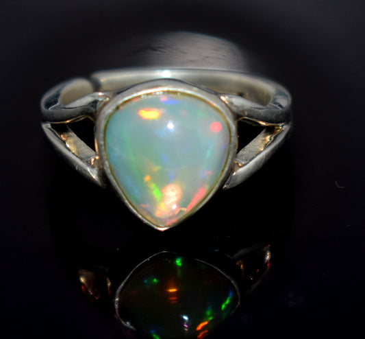 Ethiopian Opal 925 Sterling Silver Gemstone Elegant Ring ~ Natural Stone ~ Handmade Jewelry ~October Birthstone ~