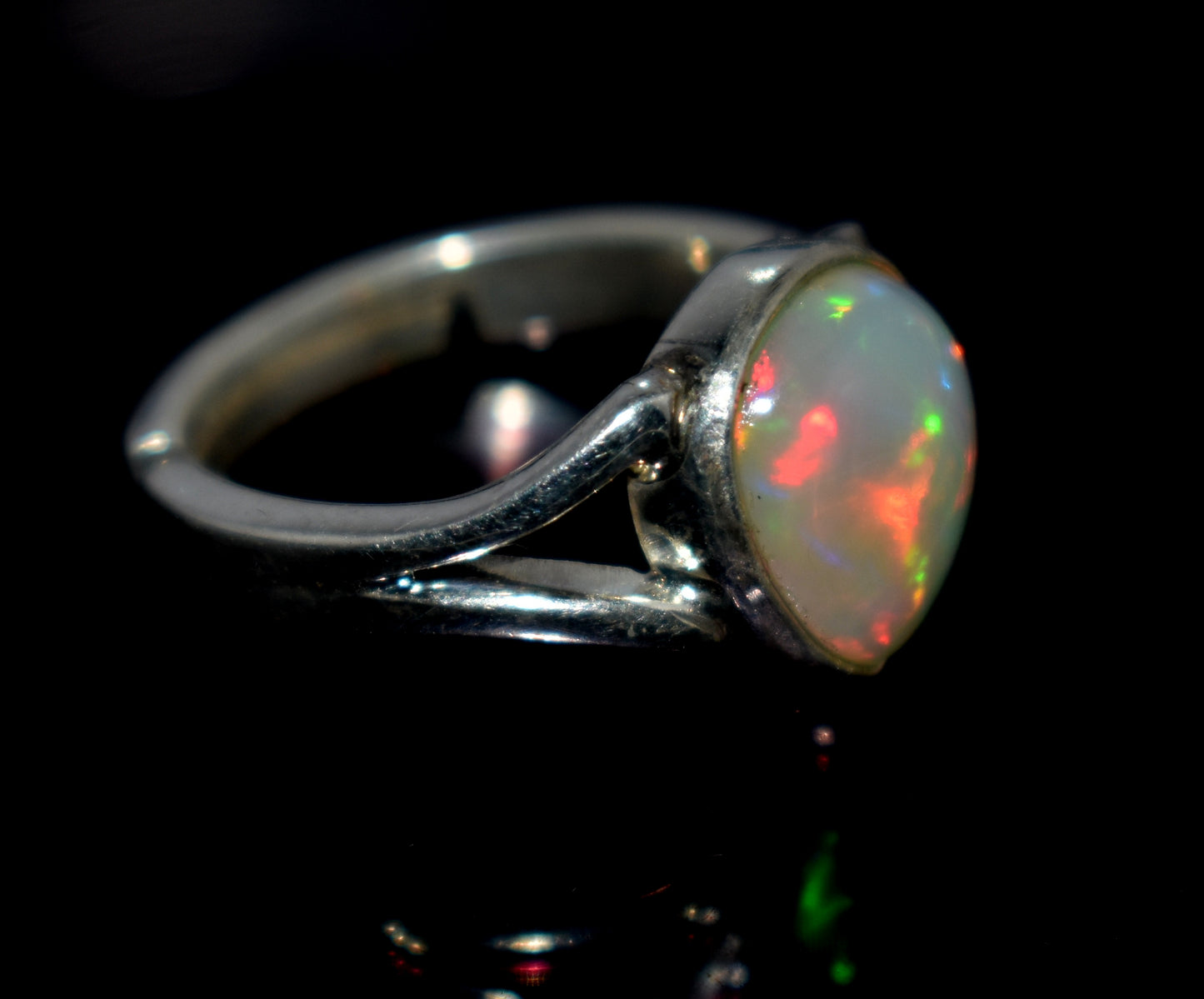 Ethiopian Opal 925 Sterling Silver Gemstone Elegant Ring ~ Natural Stone ~ Handmade Jewelry ~October Birthstone ~