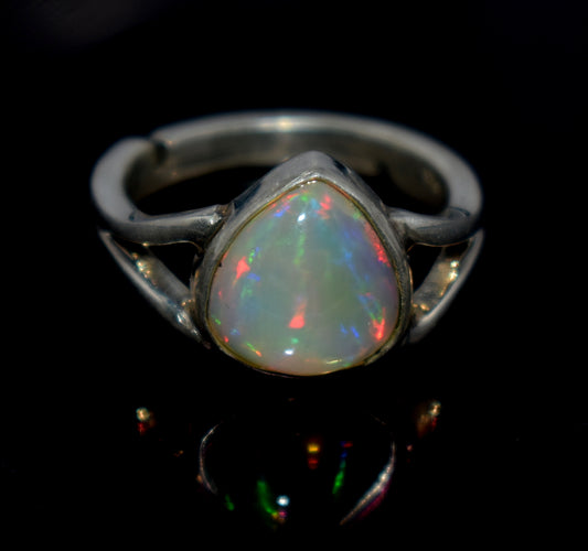 Ethiopian Opal 925 Sterling Silver Gemstone Elegant Ring ~ Natural Stone ~ Handmade Jewelry ~October Birthstone ~