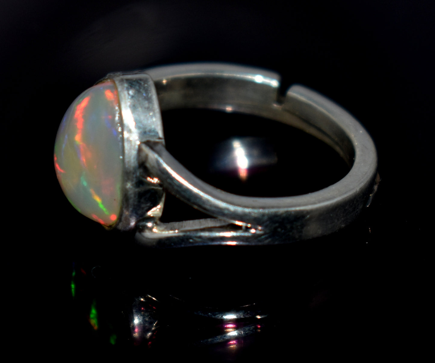 Ethiopian Opal 925 Sterling Silver Gemstone Elegant Ring ~ Natural Stone ~ Handmade Jewelry ~October Birthstone ~