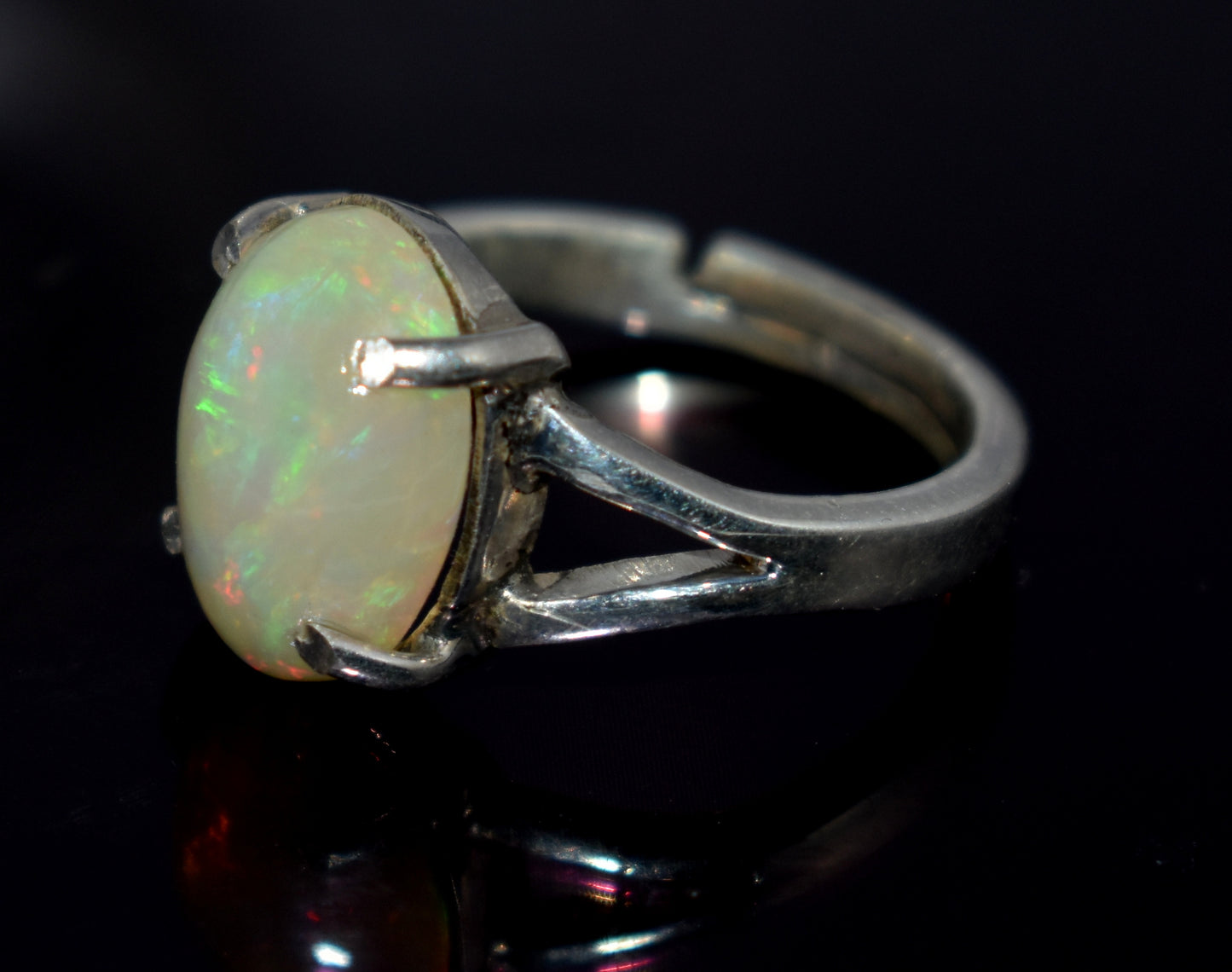 Ethiopian Opal 925 Sterling Silver Gemstone Elegant Ring ~ Natural Stone ~ Handmade Jewelry ~October Birthstone ~