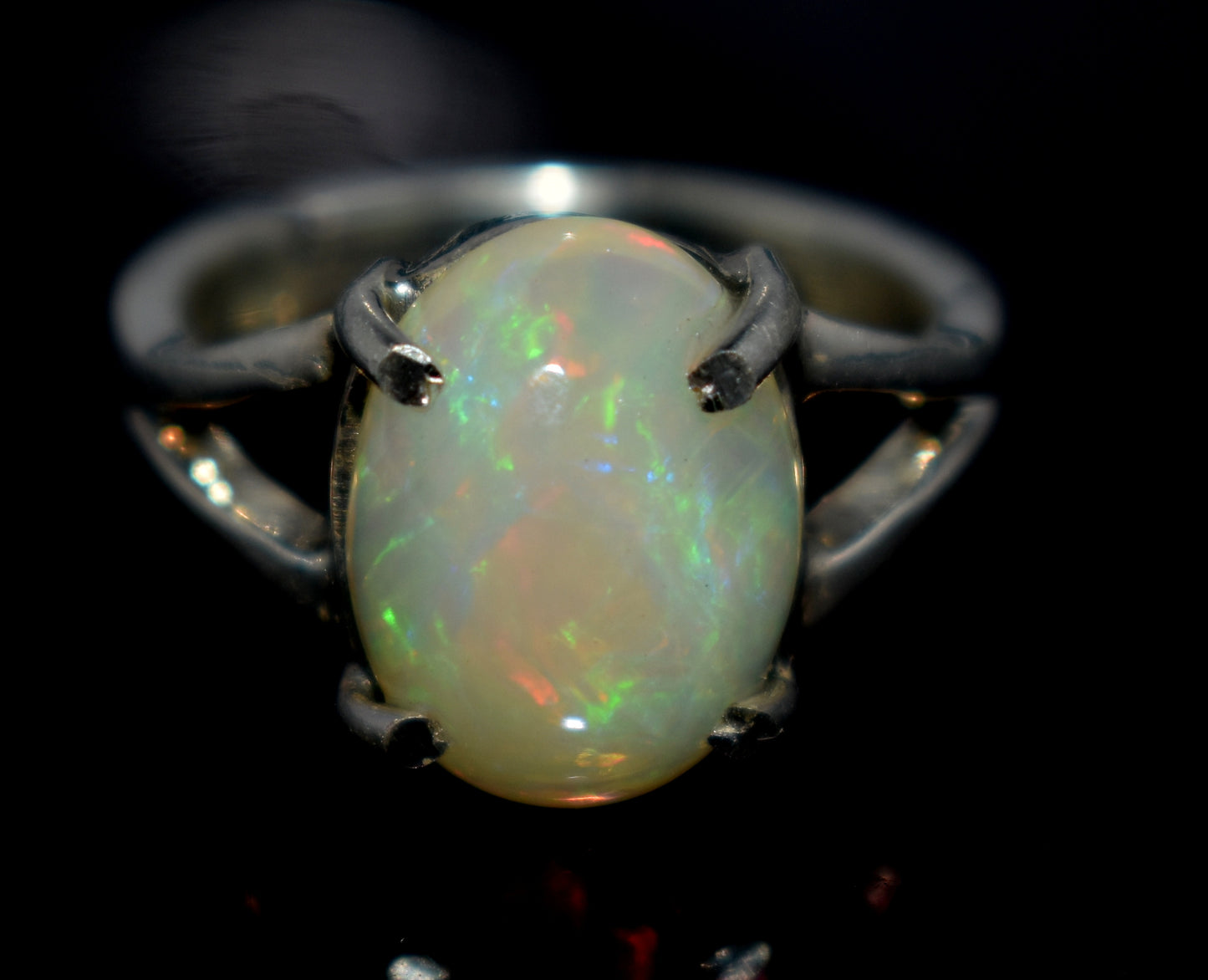 Ethiopian Opal 925 Sterling Silver Gemstone Elegant Ring ~ Natural Stone ~ Handmade Jewelry ~October Birthstone ~