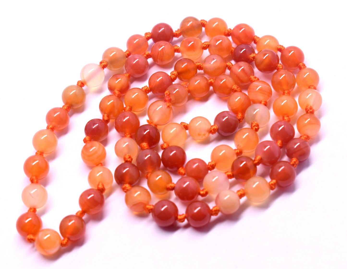 CARNELIAN Crystal Necklace, Mala - Handmade Jewelry, Beaded Necklace, Healing Crystals and Stones