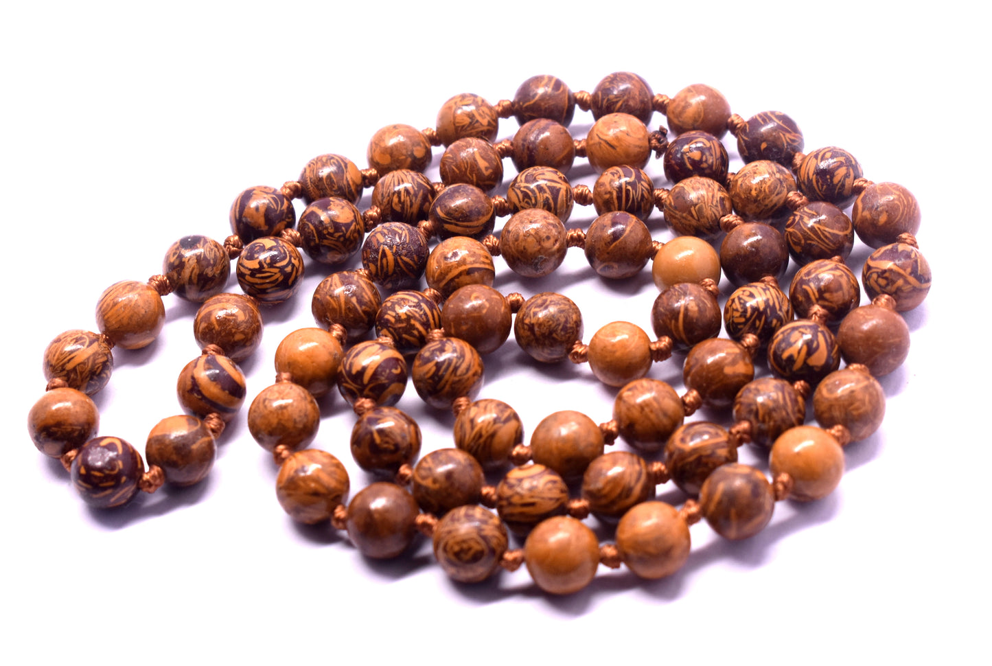 Mariyam Jasper Mala Prayer Beads Necklace, Healing Crystal Meditation Japa Mala, Natural 108 Buddhist Mala Bead Necklace