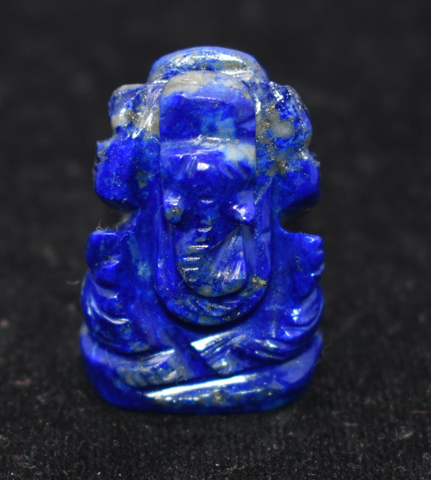 Lapis Lazuli Ganesh carved Gemstone Crystal Sculpture Rock Statue Spiritual Reiki/Chakra/Healing/Energy