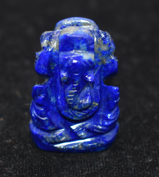 Lapis Lazuli Ganesh carved Gemstone Crystal Sculpture Rock Statue Spiritual Reiki/Chakra/Healing/Energy